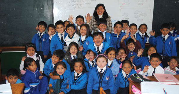 Erica's class in Cusco, Peru.