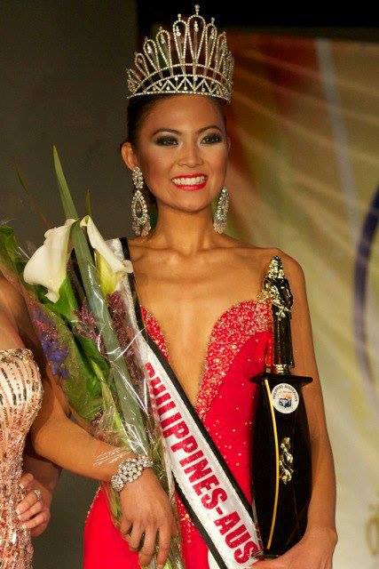 Joanna Cubelo won the 2012 Miss Philippines Australia pageant